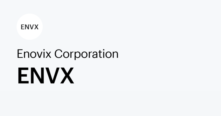 สรุปหุ้น ENVX : พลังงานแห่งอนาคต