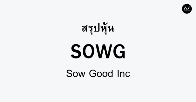 สรุปหุ้น SOWG : สร้างสรรค์สินค้าที่ยั่งยืนเพื่ออนาคตที่ดี