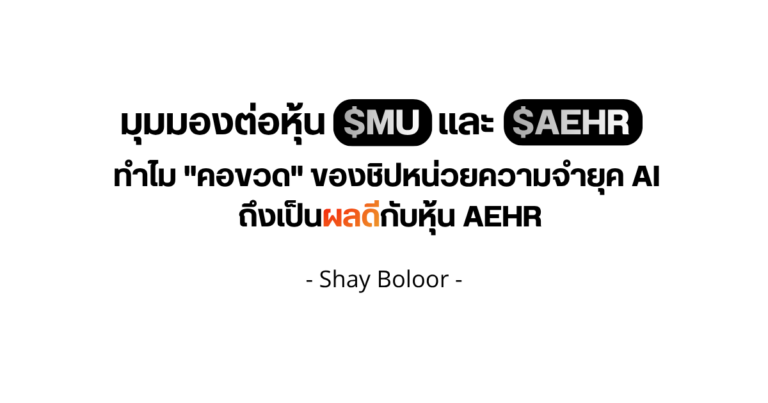 มุมมองต่อหุ้น $MU และ $AEHR  – Shay